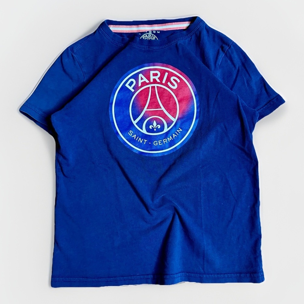 Paris St. Germain FC Shirt Youth M/L Size 10 Blue Soccer Futbol France PSG Kids